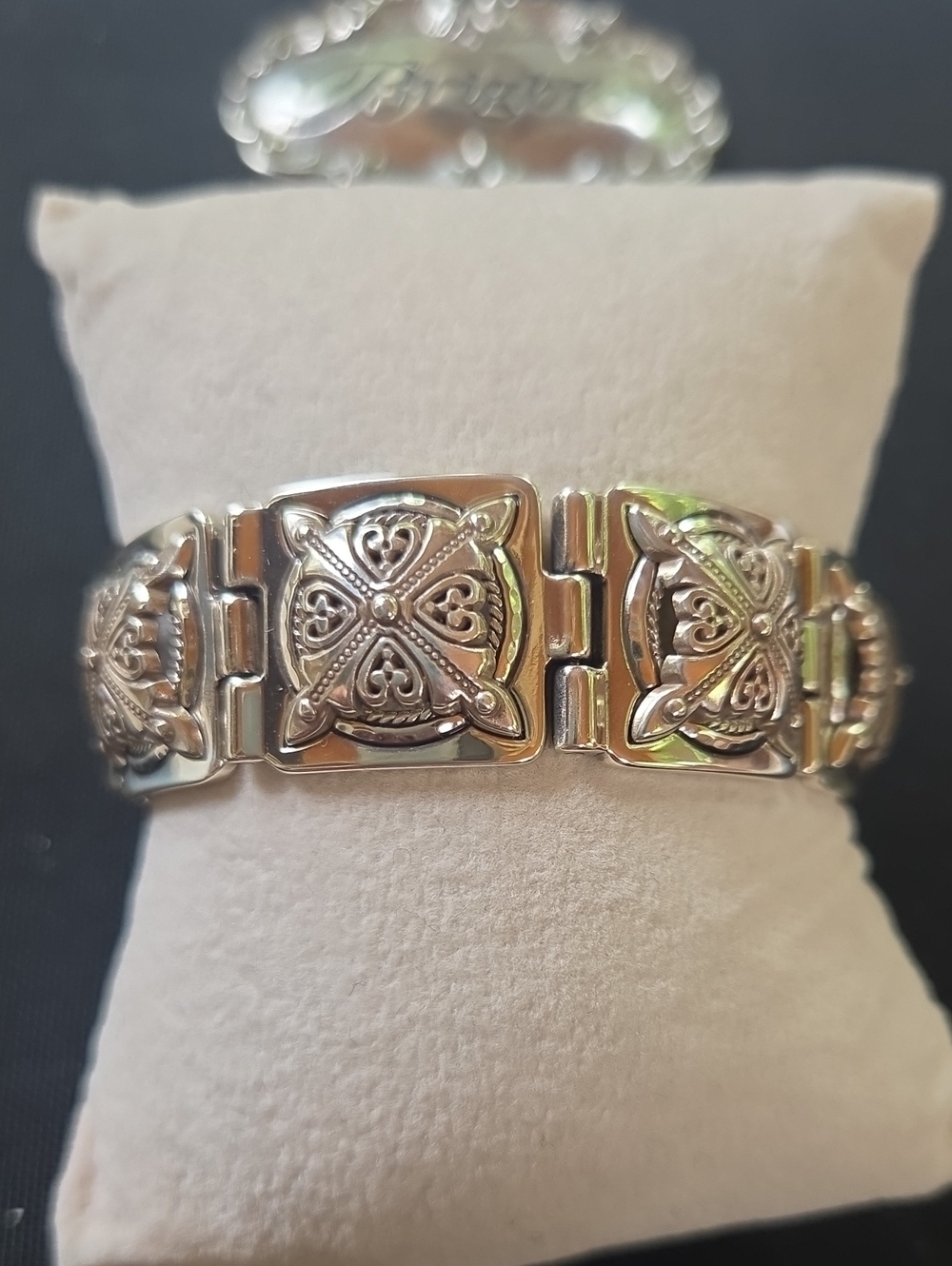 Brighton Polished Silver Filigree Link Bracelet